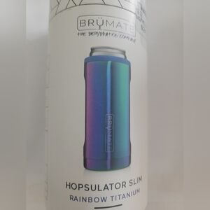 BrüMate Slim Hopsulator Can Cooler In Rainbow Titanium
